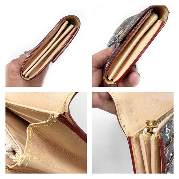 Louis Vuitton Takashi Murakami Black Multicolor Sarah Long Wallet Authentic 2007 - Picture 14 of 17